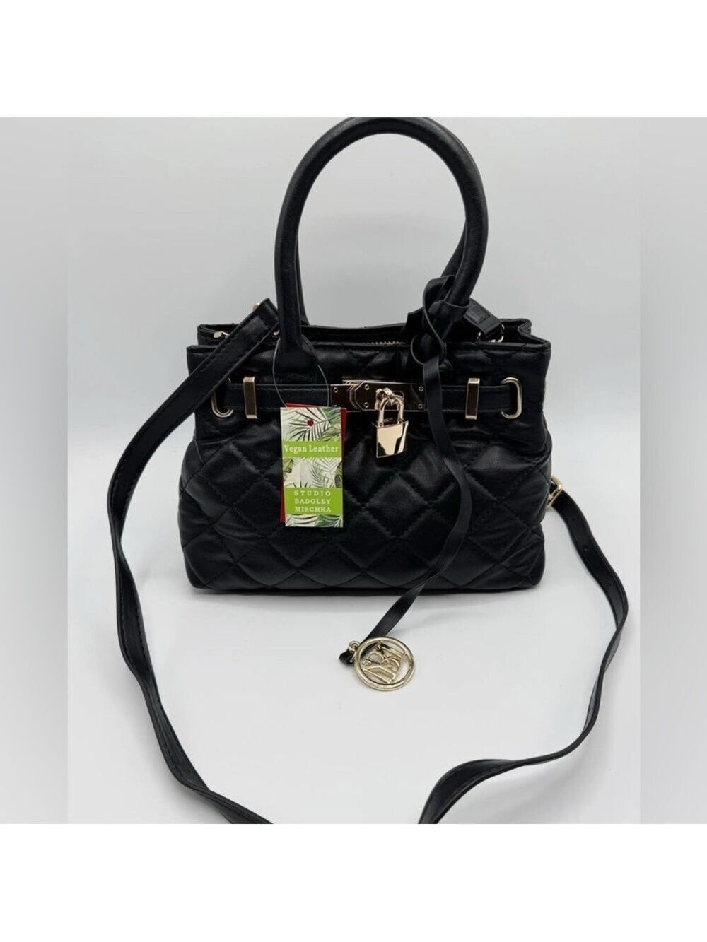 Badgley Mischka Small Diamond Quilted Tote Bag NWT